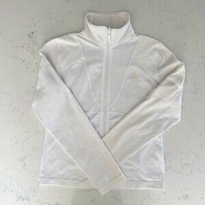 Adidas Clima365 Lg Slv Full Zip Activewear Jacket White Sz M no fabric/sz tag